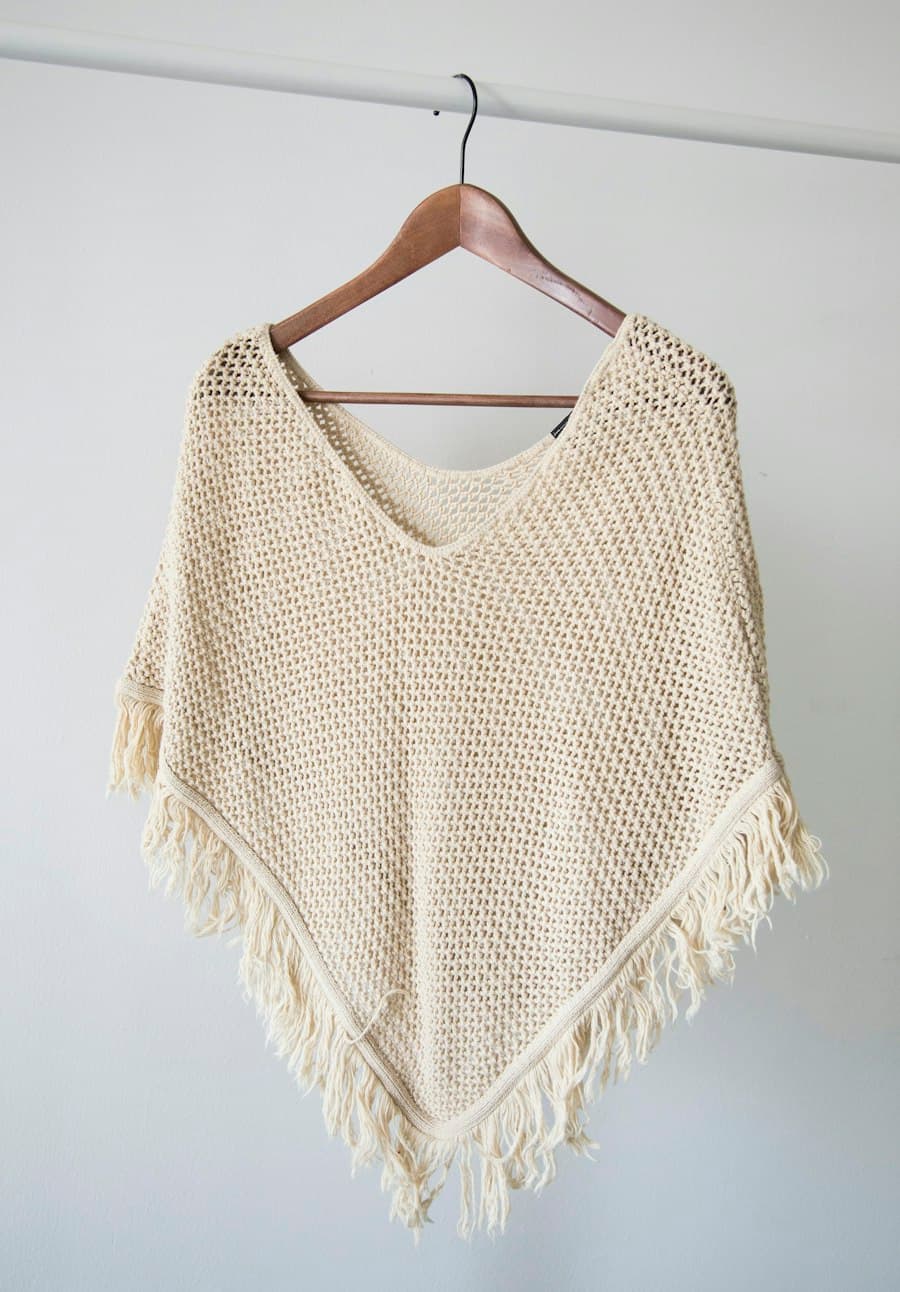 Open Knit Poncho